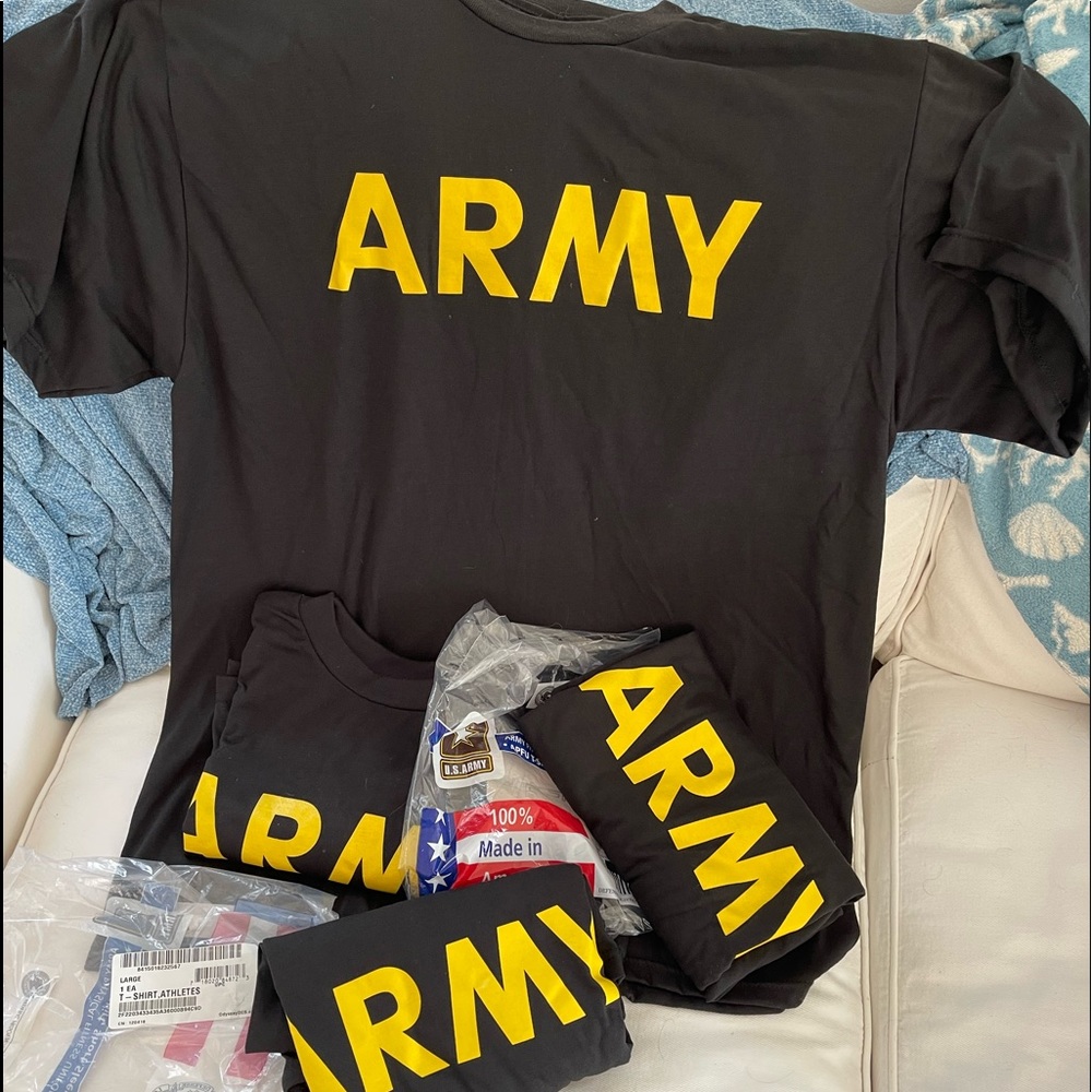 4 Army PT tshirts